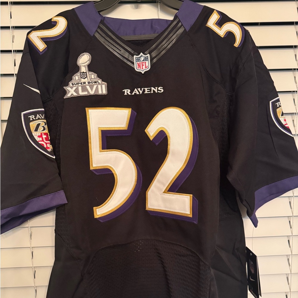 NFL Baltimore Ravens Ray Lewis Nike Black & Purple Men's Jersey Size 40 SB XLVII